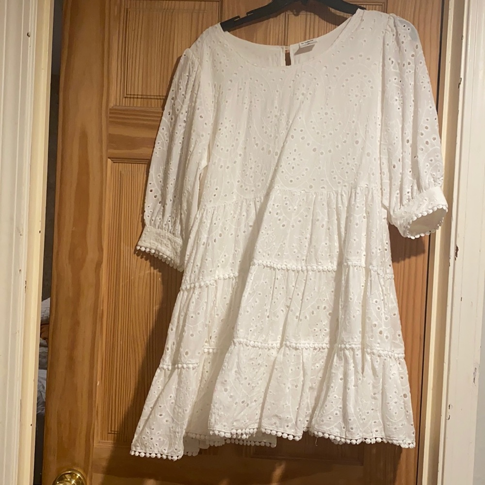 White eyelet dress